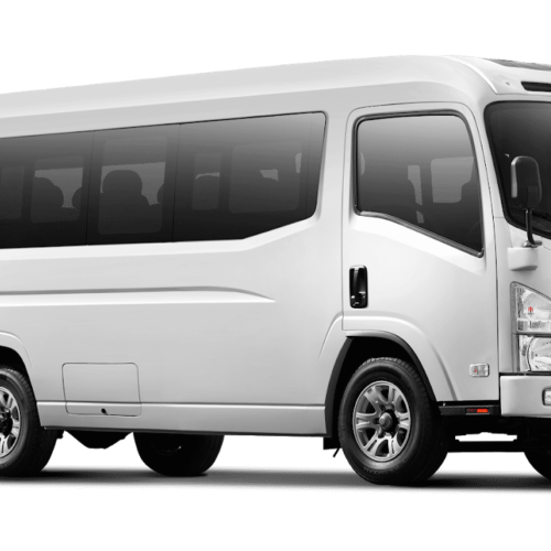 Pilih ukuran kendaraan yang pas buat jumlah orang dan barang—Avanza, Innova, Hiace Commuter, Hiace Premio, atau Elf Long.
